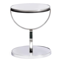 Круглый стол из стекла GROTTO (mod. 9157) металл/дымчатое стекло, 42 х 42 х 50 см, хром