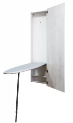 Узкий шкаф в прихожую Iron Box Eco (правый) Беленый дуб