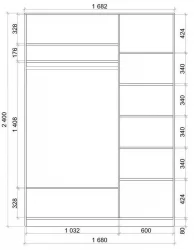 Шкаф-купе белый Хит-24-17-77 Орхидея Белая шагрень