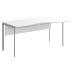 Стол эргономичный IMAGO-S CA-2SD(L/R) белый алюминий