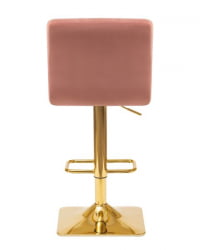Стул барный ДОБРИН ГОЛДИЕ (пудрово-розовый велюр (МДЖ9-32)) 2 шт / DOBRIN GOLDIE (MJ9-32))