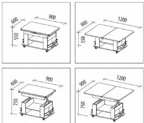 Стол-трансформер Агат 23 дуб венге