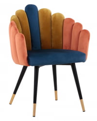 Кресло Камелия велюр Сине-зеленый