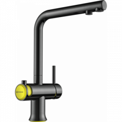 Смеситель Omoikiri Hotaru-Y Латунь/Вороненая Сталь/Желтый