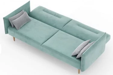 Серый диван из велюра Протей ЛД 309.010.000 Зеленый Светло-серый