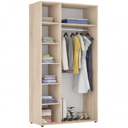 Шкаф распашный Алиса(H5_M)2230х1200х540ручкаскоба96мм(ДВ-Графит)