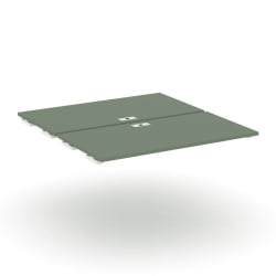 Двойной стол-приставка к двум опорным тумбам/шкафам CONCEPT CN.DSPR-005 Кобо Белый