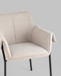 Кресло лаунж Бесс рогожка Бежевый