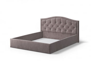 Кровать Стелла, 1600*2000 мм, велюр NEO 08, коричневый