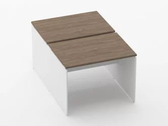 Письменный стол для двоих Deka ЛДСП каркас 75.145.10 Дуб Верцаска/Белый