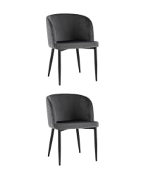 Стул Оскар велюр серый 2 шт