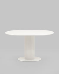 Стол овальный обеденный Mystery 130*80 белый