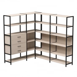 Набор стеллажных систем Everprof EVO №17 Кашемир  Черный