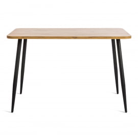 Стол PLUTO ЛДСП/металл, 120x80x77 см, Дуб вотан/Черный
