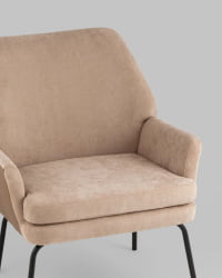 Кресло Харви Светло-коричневый с коричневой экокожей