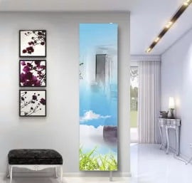 Шкаф с зеркалом Драйв Шелф Арт (правый) Беленый дуб