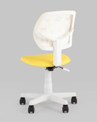 Кресло компьютерное детское ЛОЛО Pet Lover желтый пластик белый