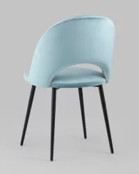 Стул Меган велюр Пыльно-голубой
