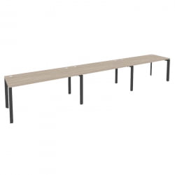 Рабочая станция на П-образном м/к ОНИКС О.МП-РС-3.4.7 Дуб Аттик/Антрацит / ONIX O.MP-RS-3.4.7