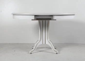 Стол из массива дерева Орион-5 (d1100) тон 1 с золотой патиной