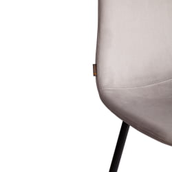 Стул BREEZE (mod. JSC-58) Велюр/металл , 44 х 53 х 86 см, Light grey (светло-серый) HLR14 / черный