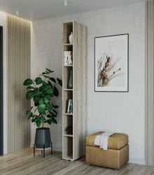 Стеллаж Пайн ПП 4 Дуб Ривьера Бетон Пайн