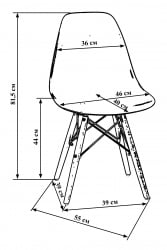 Стул обеденный ДОБРИН ДСВ Светло-серый ГР-01 / DOBRIN DSW GR-01