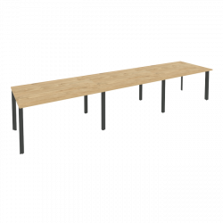 Стол переговорный (3 столешницы) ОНИКС О.МП-ПРГ-3.3 Тиквуд Светлый/Антрацит / ONIX O.MP-PRG-3.3