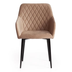 Кресло BREMO (mod. 708) ткань/металл, 58х55х83 см, высота до сиденья 48 см, бежевый barkhat 5/черный