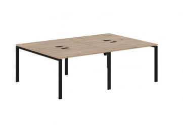 Бенч-система 4-местная ЕДИС ЕУВСТ 2316 Дуб Денвер светлый Черный / EDIS EUWST