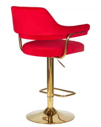 Стул барный ДОБРИН CХАРЛЙ ГОЛД (красный велюр (МДЖ9-45)) 2 шт / DOBRIN CHARLY GOLD (MJ9-45))