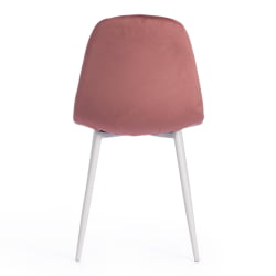 Стул BREEZE (mod. 4724) вельвет/металл, 44 х 53 х 87 см, Coral (коралловый) HLR44 / белый