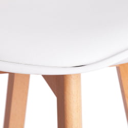 Стул барный TULIP BAR (mod. C1014H) / 1 шт. в упаковке пластик/дерево, 57 х 48 х 104 см, белый 018 /натуральный