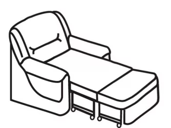 Кресло с механизмом релакс Вавилон 1Р Миртовое (экокожа)