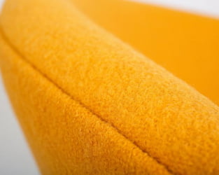 Кресло дизайнерское ДОБРИН ЕМИЛЙ (желтая ткань АФ13, золотое основание) 2 шт / DOBRIN EMILY AF13,