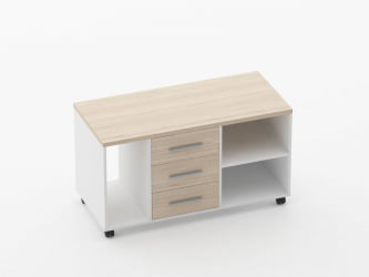 Тумба подкатная с нишей и полкой Deka 9.05.03Л Туя/Белый