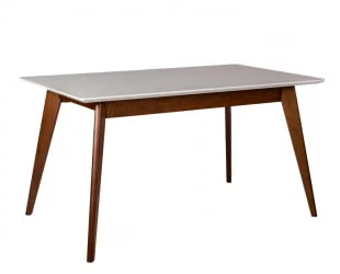 Стол раскладной Лунд 140-180 ОРЕХ-Белый