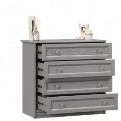 Комод с 4 ящиками Джулия ЛД 695.040.000 Оникс серый