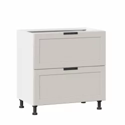 Тумба кухонная 800 с 2 ящиками ЛЮКС (4) Джамис ЛД 296.920.000.123 Белый Кашмир