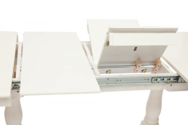 Стол раскладной Siena ( SA-T6EX2L ) дерево гевея/мдф, 150+35+35х80х75см, ivory white (слоновая кость 2-5)
