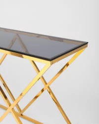 Консоль ИНСИГНИЯ 120x40 Золото стекло smoke