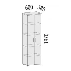 Шкаф с полками Цезарь 21.12