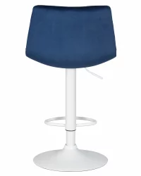 Барный стул ДОБРИН ТАИЛОР ВХИТЕ Синий велюр МДЖ9-117 / DOBRIN TAILOR WHITE MJ9-117