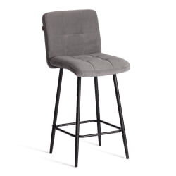 Барный стул Medeo/Медео велюр, серый, 29, 42х56х102 см