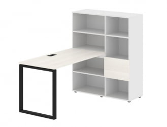 Рабочая станция ЕДИС ЕКРСТ 1113 Ясень Траун Черный Белый / EDIS EQRST