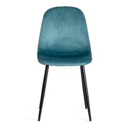 Металлический стул BREEZE (mod. 4724) вельвет/металл, 44 х 53 х 87 см, Light pale green (темно-бирюзовый ) HLR60 / черный