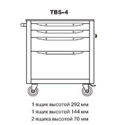 Тележка инструментальная TBS-4 оранжевый