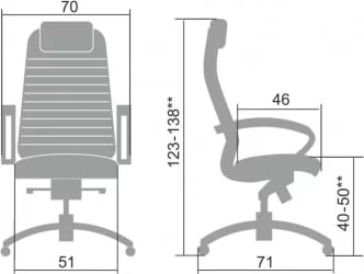 Кресло руководителя Samurai KL-1.04 Черное