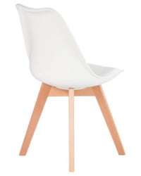 Стул обеденный ДОБРИН ДЖЕРРЙ СОФТ (ножки светлый бук, цвет сиденья белый (В-02)) 4 шт / DOBRIN JERRY SOFT (W-02))