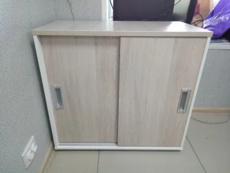 Тумба-купе Дека 9.02.08 Дуб Сантана светлый/Белый / Deka